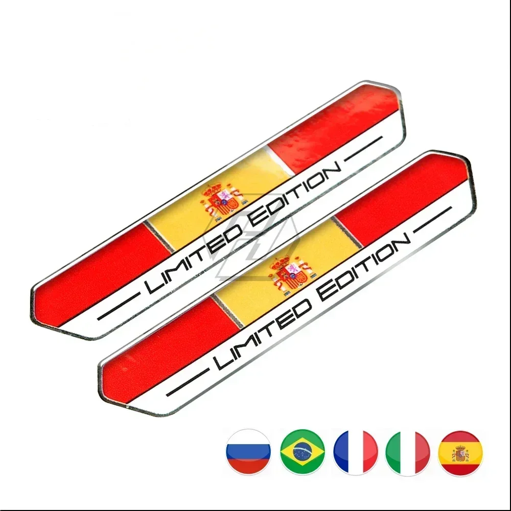 Para Aprilia Ducati MONSTER Benelli para Vespa calcomanías España Italia Francia Rusia bandera edición limitada pegatina