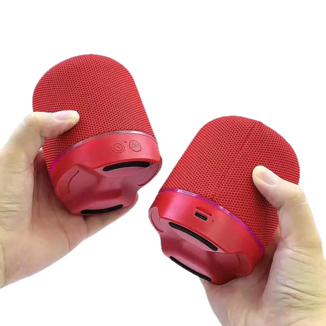 Magnetic TWS Interconnected Bluetooth Speaker, Outdoor Portable Fabric Subwoofer, Left and Right Channel Stereo Customization