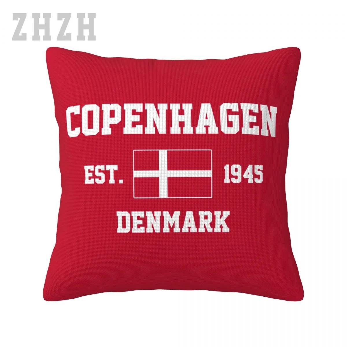Льняные наволочки Дания EST.1945 Копенгаген Столица Пледы Наволочка Семейный домашний декор Диван Автомобиль Поясная подушка