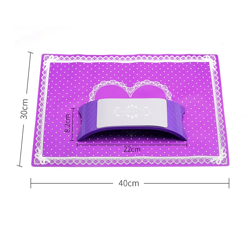 Nail Art Equipment Silicone Arm Rest Pillow, Hand Holder, Cushion Table Mat, Foldable Washable Salon Manicure Tool Set