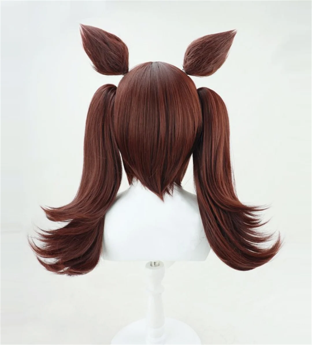 Cosplay Uma Musume Pretty Derby Hishi Akebono Wig Anime game party brown ponytail wig