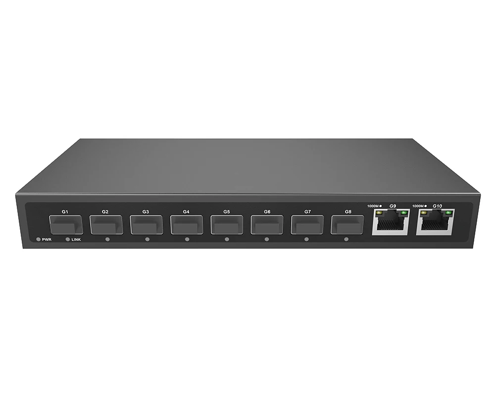 

All-optical Gigabit Security Network Switch 8*1000M SFP Optical Port+2*1000M RJ45 Ports Ethernet Switch