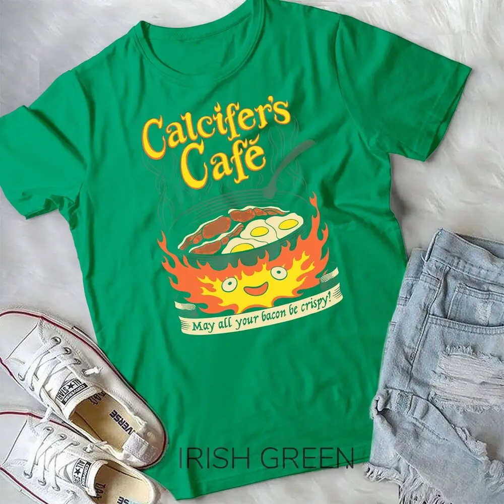 Calcifer's Cafe May All Your Bacon & Eggs Be Crispy Cooking Unisex T-shirt