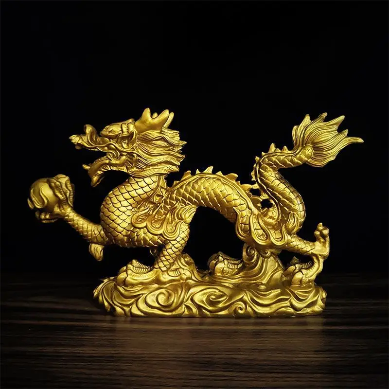 figurine, twelve zodiac animals, copper , Han dynasty dragon, decorative craft