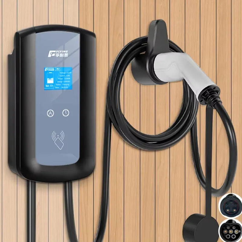 22kW for Interface AC/DC Output Fast Charging Station Wall-mounted EV Wallbox with 380V Input Metal Stand Protection Features