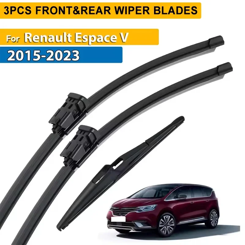 

Wiper Front & Rear Wiper Blades Set For Renault Espace V 2015 - 2023 Windshield Windscreen Window 30"+28"+12"