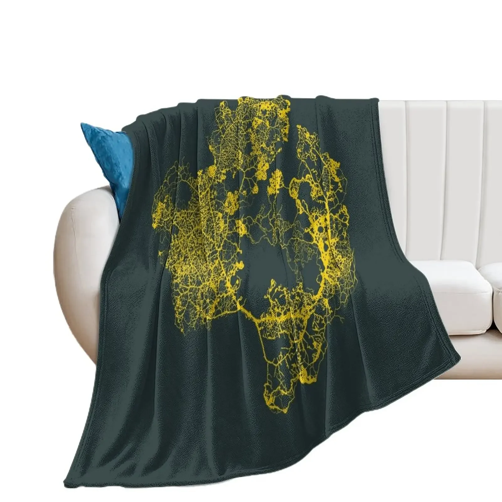 

Physarum Polycephalum II Throw Blanket Quilt blankets ands Beautifuls Blankets