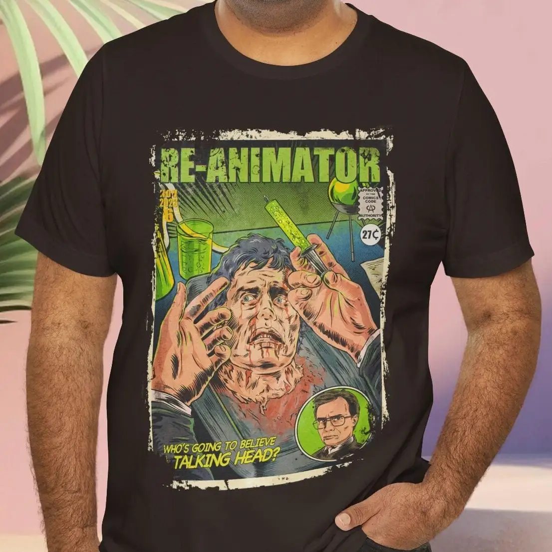 Aesthetic Re Animator Vintage Halloween Horror Movie Streetwear  T Shirt