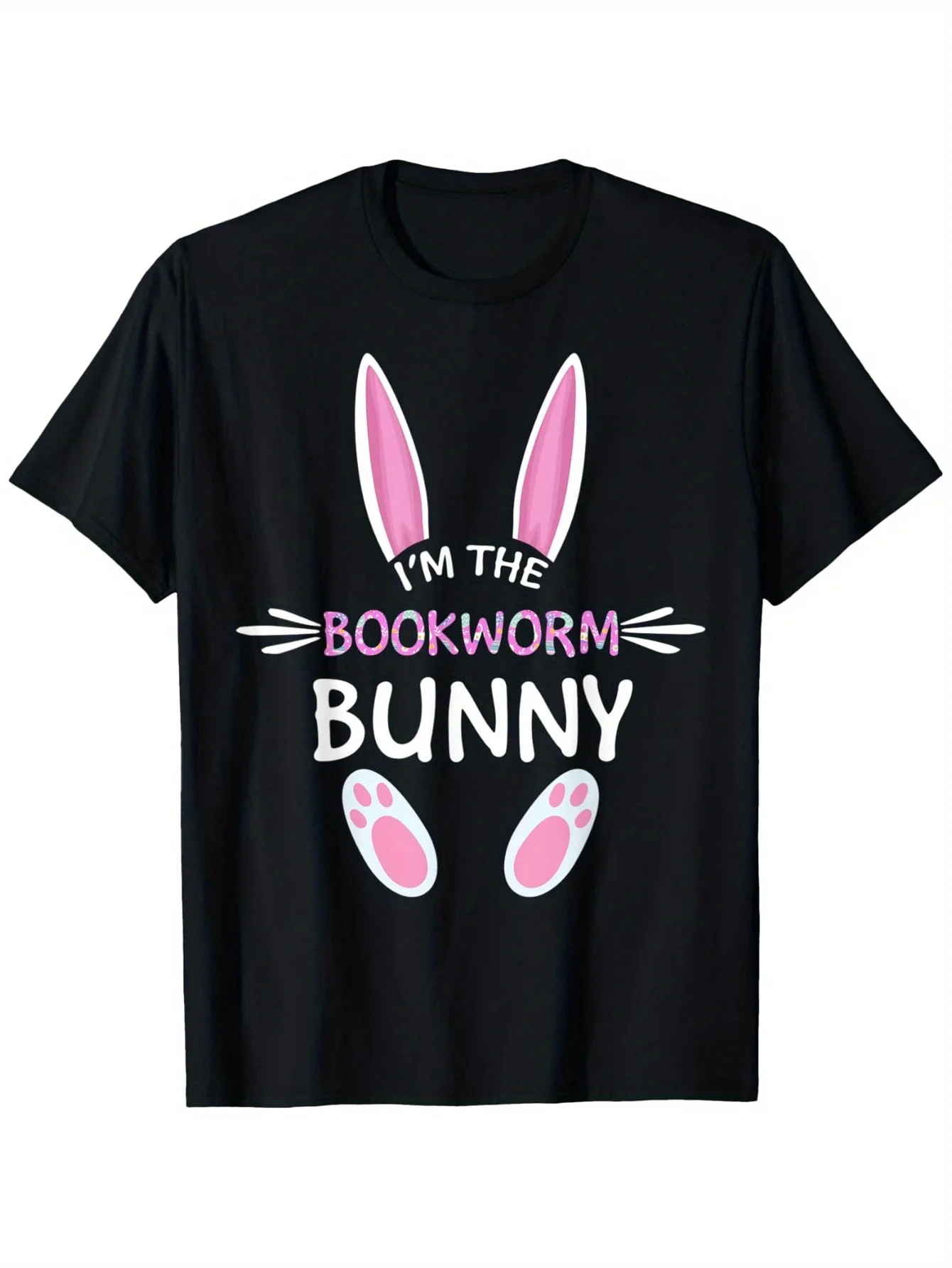 2026 I'M The Bookworm Bunny Cute Family Matching Easter Day T-Shirt | Suitable for All Men And Women, Outdoor, for all-Season, C