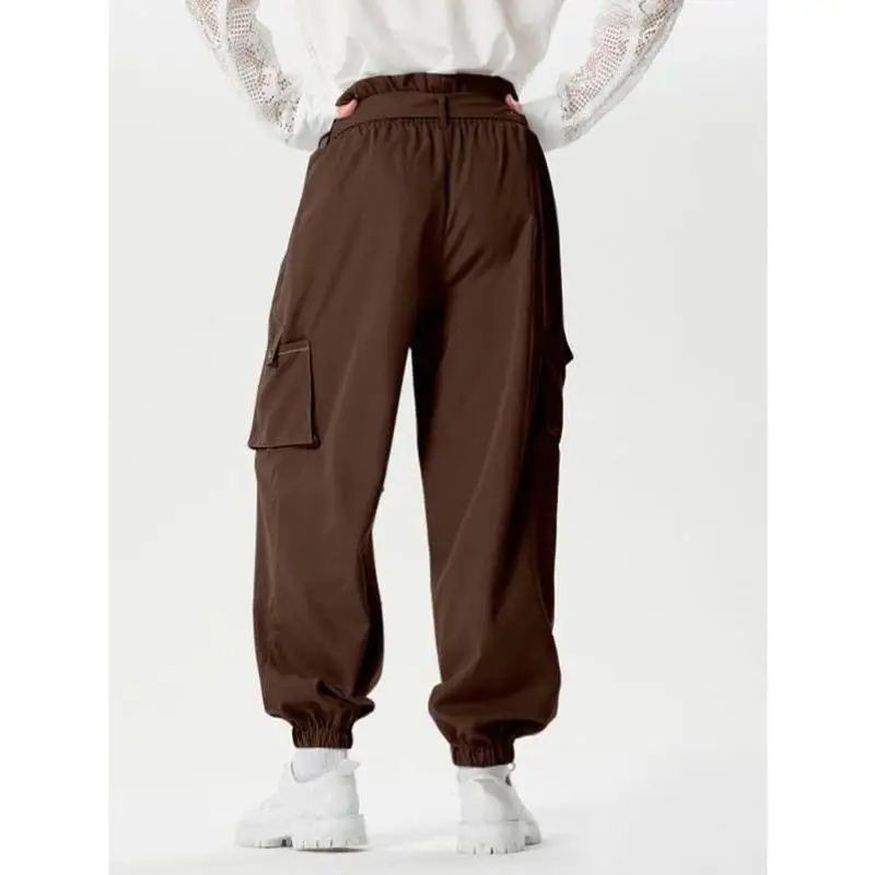 

D 906 Sle Men's Casual Pants High Waist Straight Leg Paratrooper Pants Neutral G Other Fabrics Winter Collection
