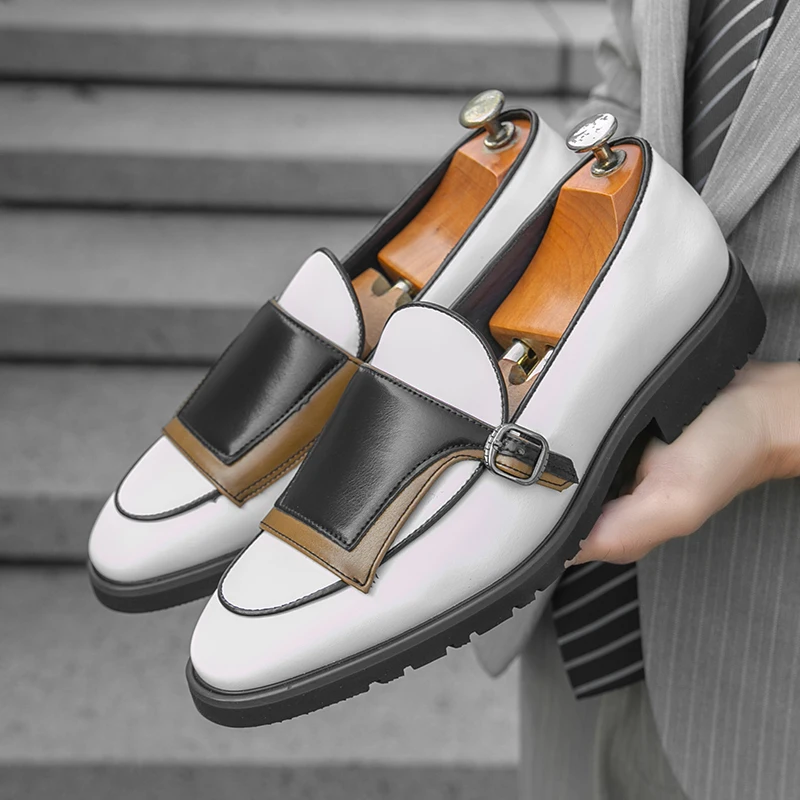 

Новые мужские лоферы без шнуровки, роскошные и британские стильные повседневные кожаные туфли для вечеринок и танцев в ночном клубе для взрослых, размеры 38–46, универсальные, хит продаж