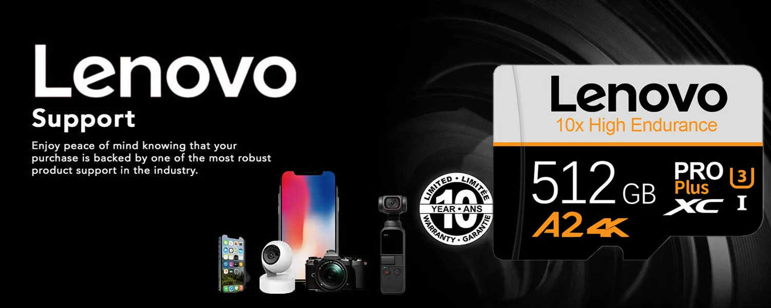 Lenovo SD Card Memory Card 1TB High Speed Flash Cards 4K Full HD Video Micro SD Card 128GB 256GB 512GB For Xiaomi Camera PC