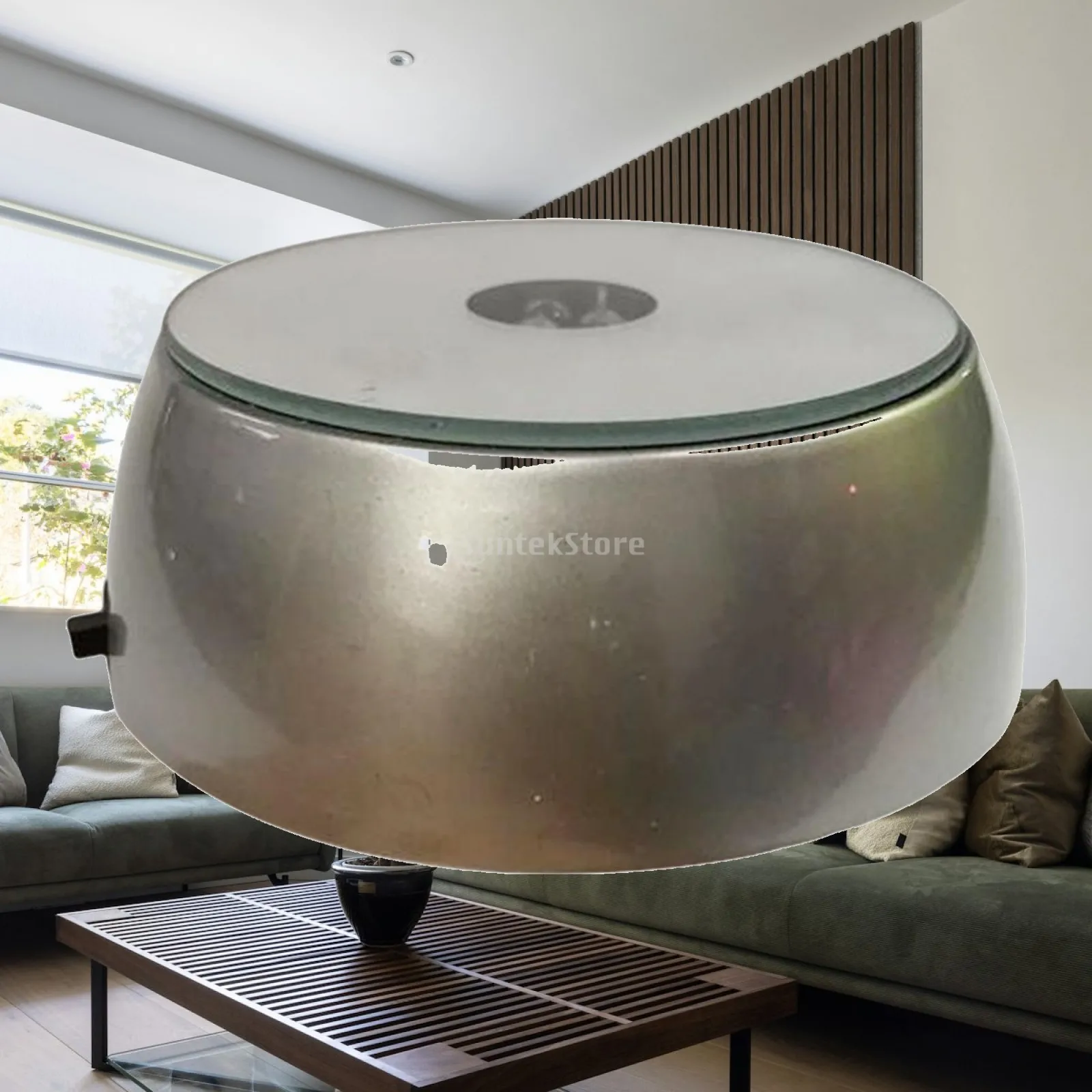 Crystal LED Light Holder Colorful Round 3 LEDs Display Stand Crystal Collections LED Luminous Base