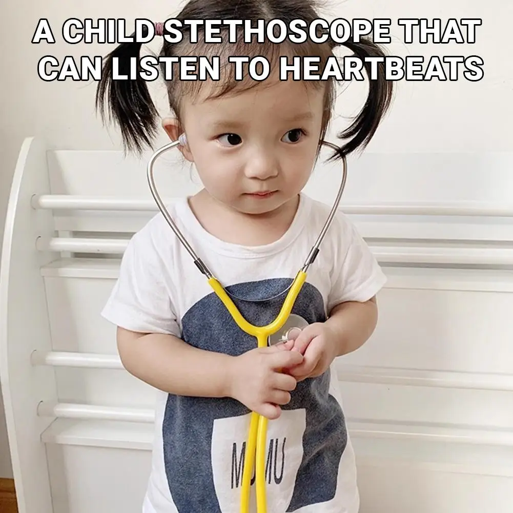 เครื่องฟังเสียงหัวใจของเล่นโลหะสำหรับเด็ก, เล่นบทบาทสมมติเป็นหมออย่างสมจริงด้วยเครื่องฟังเสียงหัวใจ, ของเล่นเสริมพัฒนาการสำหรับเด็กในหลายสี