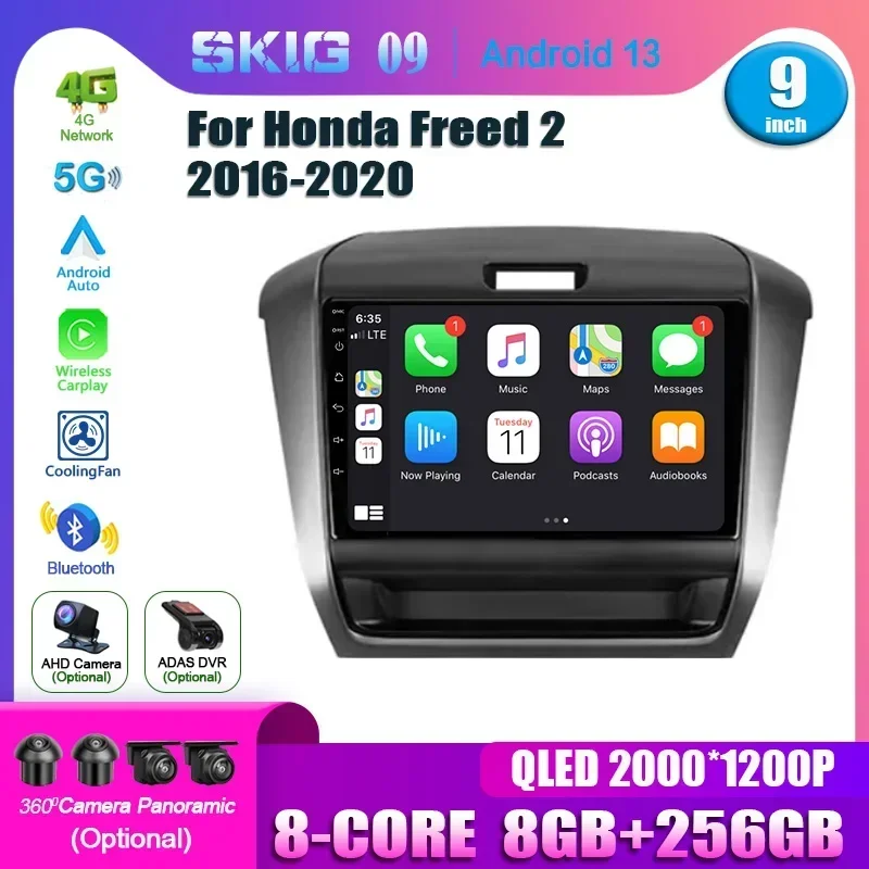 Android pro Honda freed 2 2016-2020 auto 5G rádio stereo GPS hlava jednotka navigace DVD 2DIN Carplay multimediální video dotek obrazovka