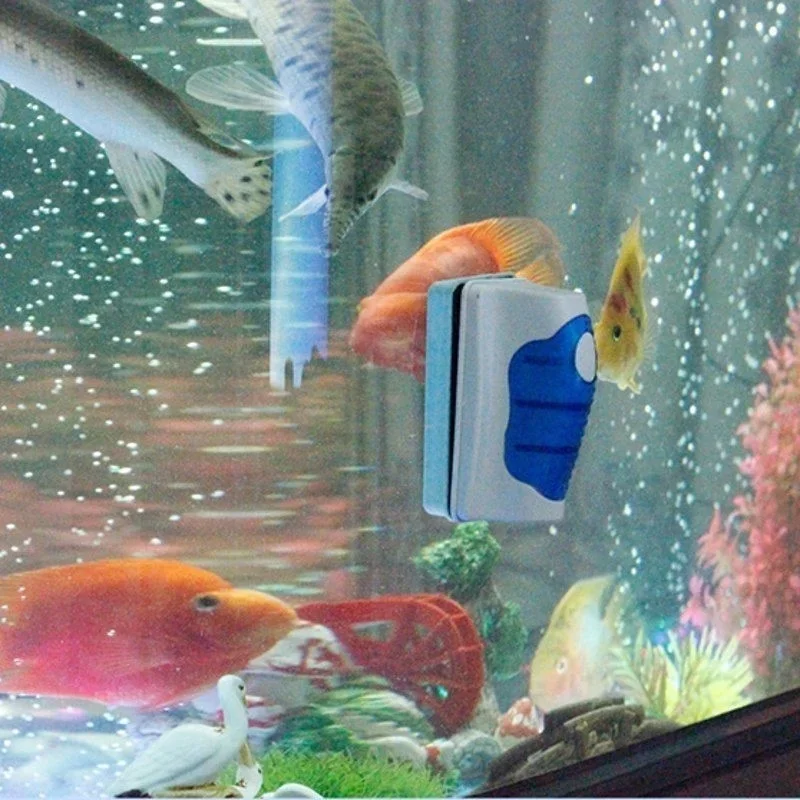 Aquarium-Glasschaber, schwimmender Aquarium-Reiniger, supermagnetische Reinigungsbürste für Aquarien – Detail 3
