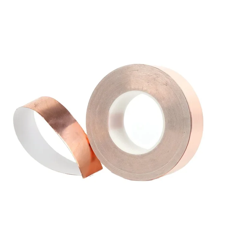 0.05mm*15mm*50M Electrically adhesive conductive adhesive flakes strip shielding copper foil tape for EMI shielding