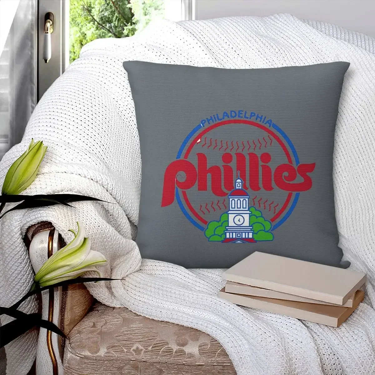 Phillies-City Square Pillowcase Pillow Cover Polyester Cushion Zip Decorative Comfort Throw Pillow for Home Living Room