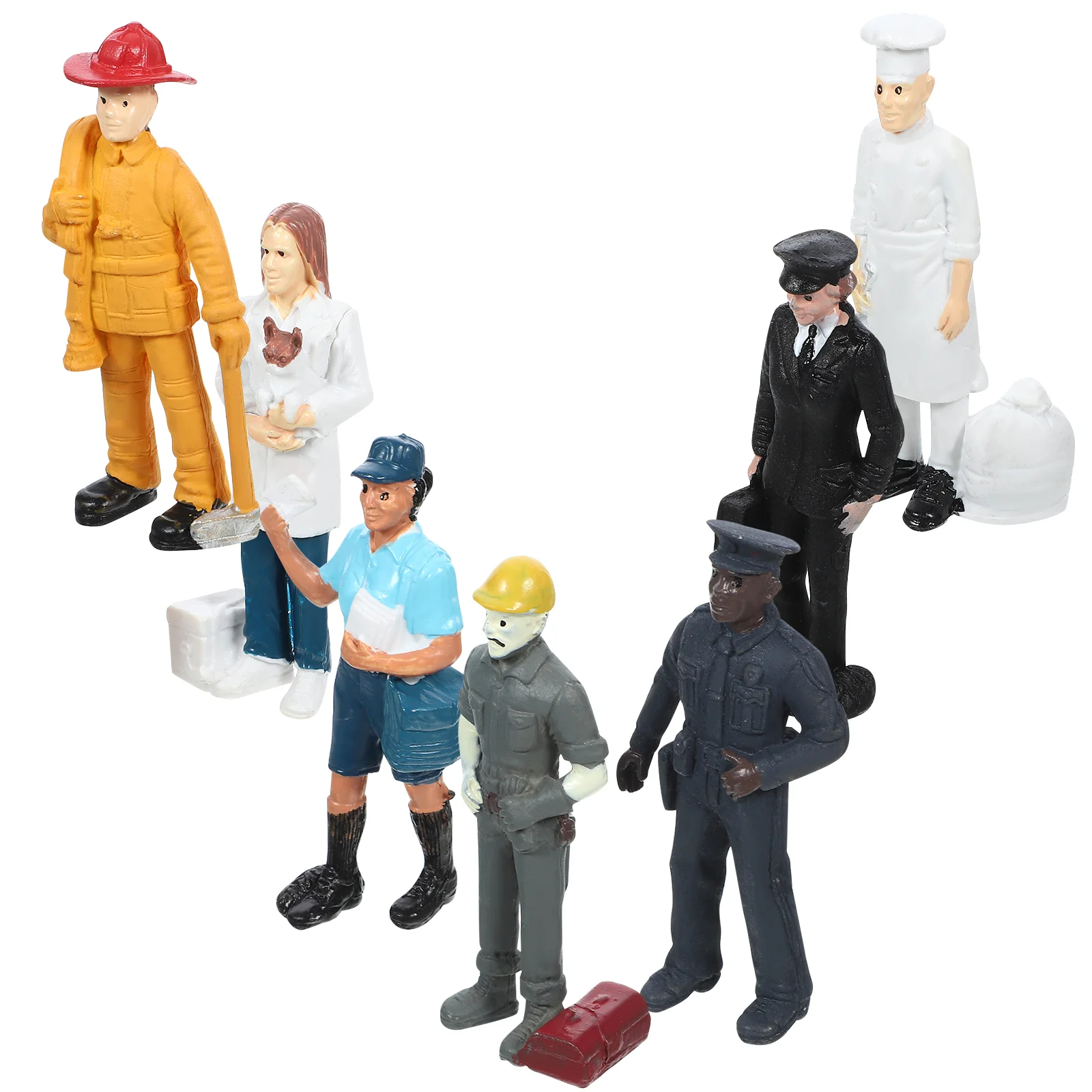 Scene Decoration Simulation Figure Construction Figures Models Mini Character Ornaments Kid's Toys Landscape Pvc Painted