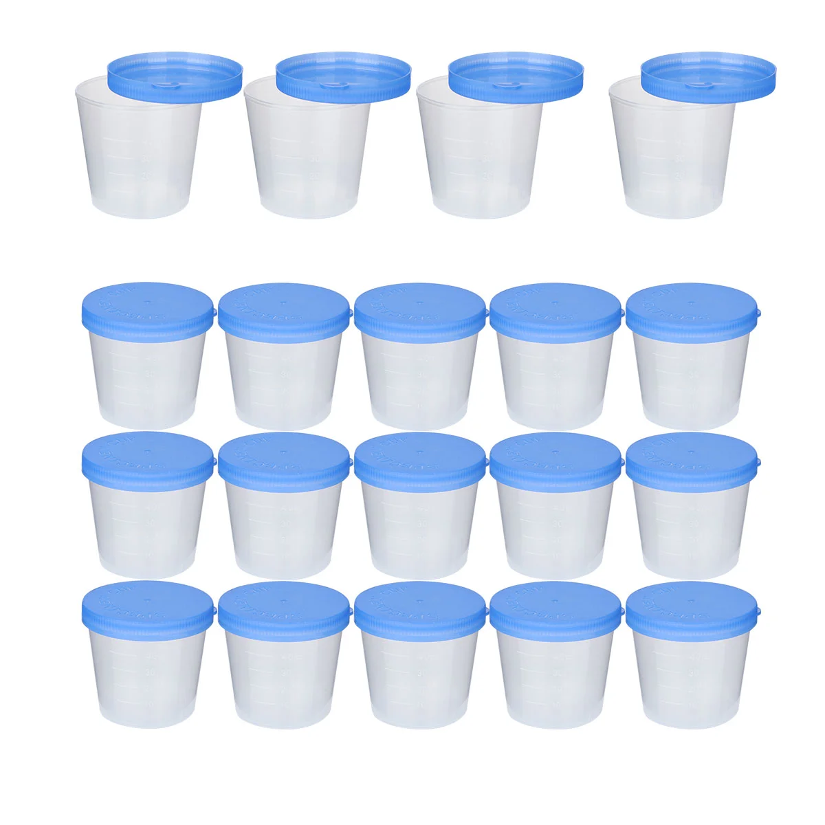 50pcs 40ml Urine Cup Plastic Urine Cups Specimen Collection Cups with Lids Urine Container Specimen Containers Urine Testing Acc