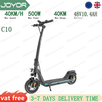 JOYOR C10 Folding Adult E-Scooter: 500W Motor, 40km/h Top Speed, 48V 10.4Ah Battery, 10\