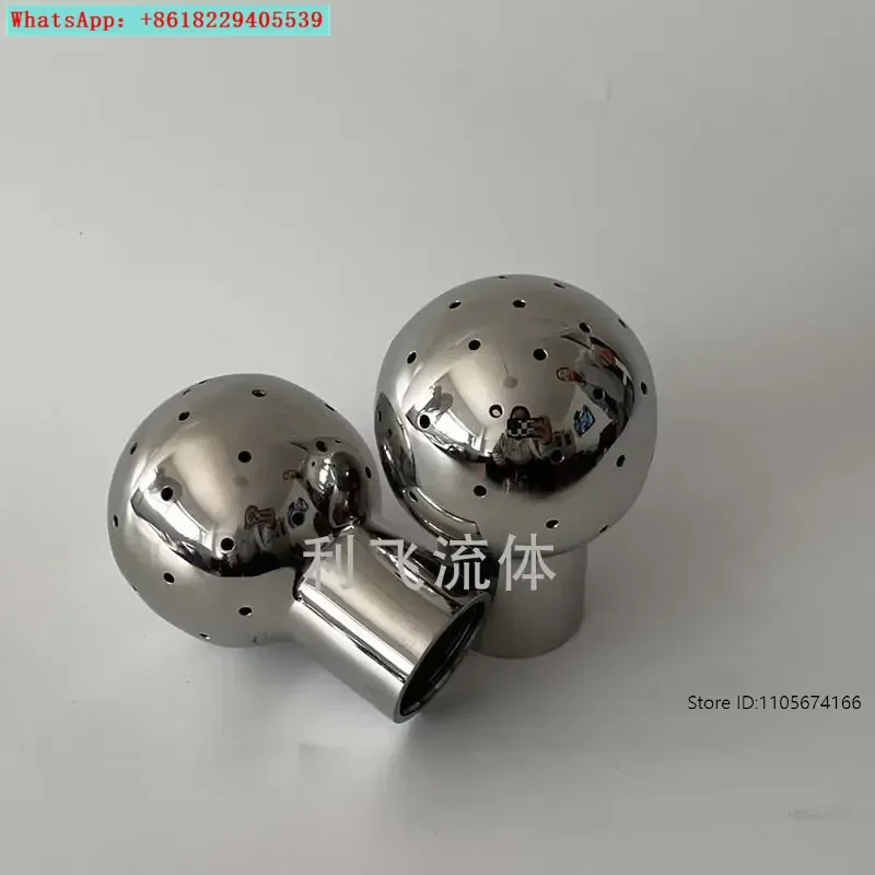 304 stainless steel sanitary grade inner wire cleaning ball fixed inner tooth thread spherical nozzle flushing tank shower