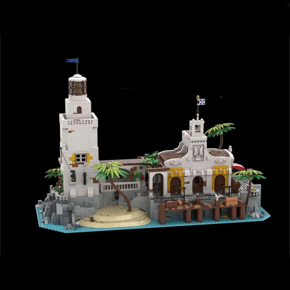 

4997PCS New MOC Building blocks Puerto Santa Maria Harbor Light hotel model DIY creative ideas children Toy Gift