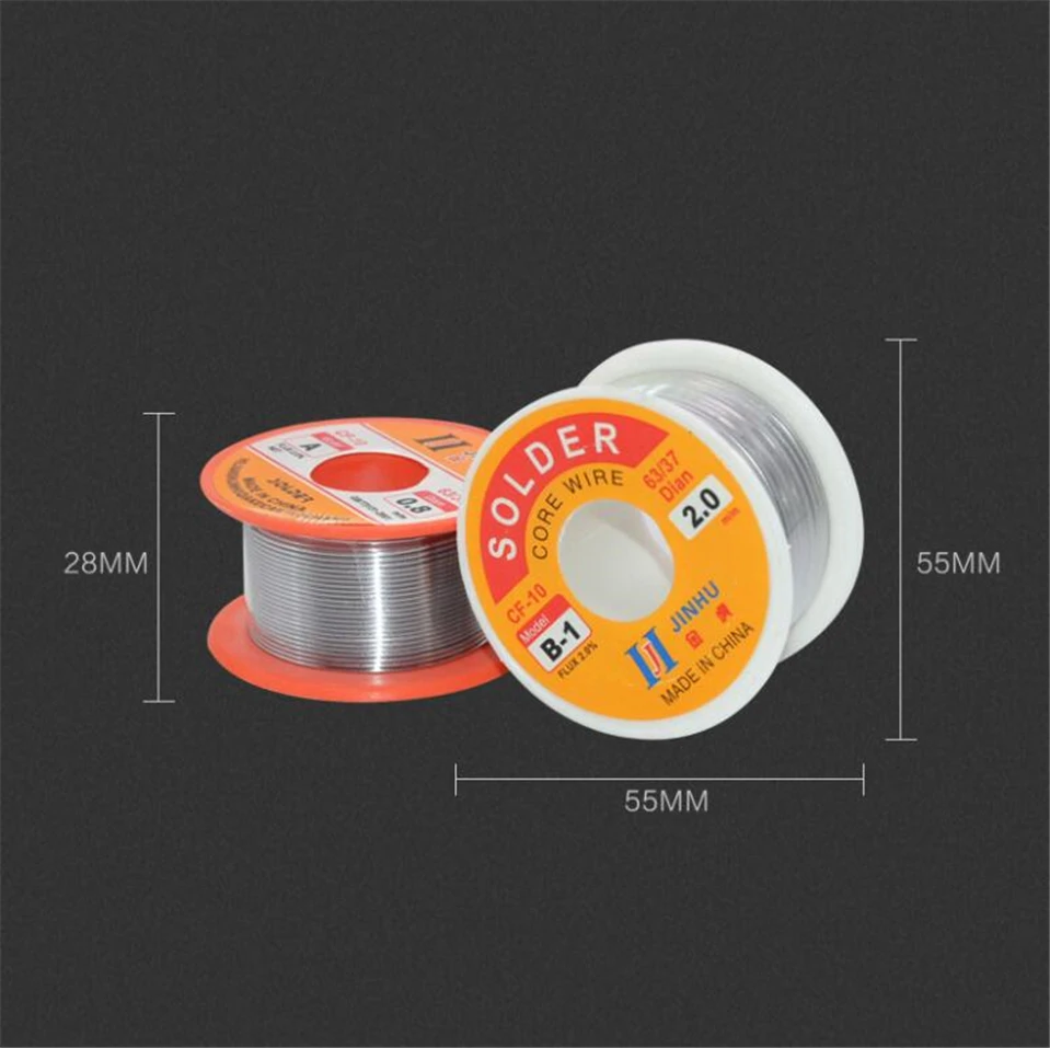 0.3/0.4/0.5/0.6/0.8/1/1.2/1.5/2.0mm 50/100g 2.0% Tin Lead Tin Wire Melt Rosin Core Solder Soldering Wire Roll