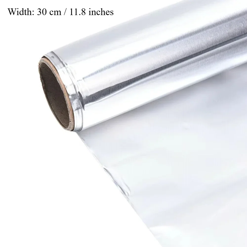 10M Length Baking Tin Foil Aluminum Foil Paper Kitchen  30 Cm / 11.8 Inches Width Heat Resistance Moisture Resistance