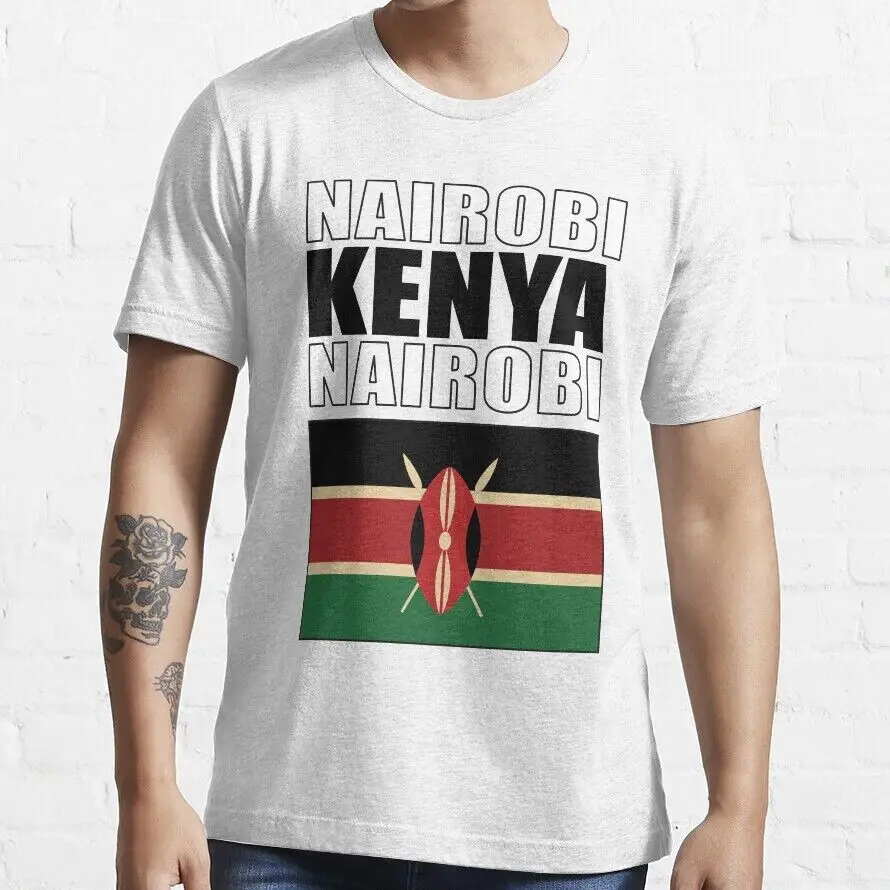 Kenya Flag Essential    Unisex summer T-shirt Cotton fashion couple clothes