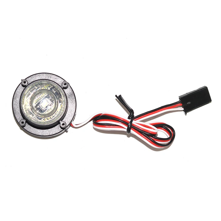 2Pcs 30mm LED Headlight Round Light Flowing Water Atmosphere Light for 1/10 RC Crawler Car TRX4 Defender AXIAL SCX10 RC4WD Parts