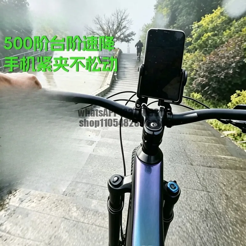 Folding car mobile phone holder mountain bike highway folding screen mobile phone holder shockproof and anti-shake