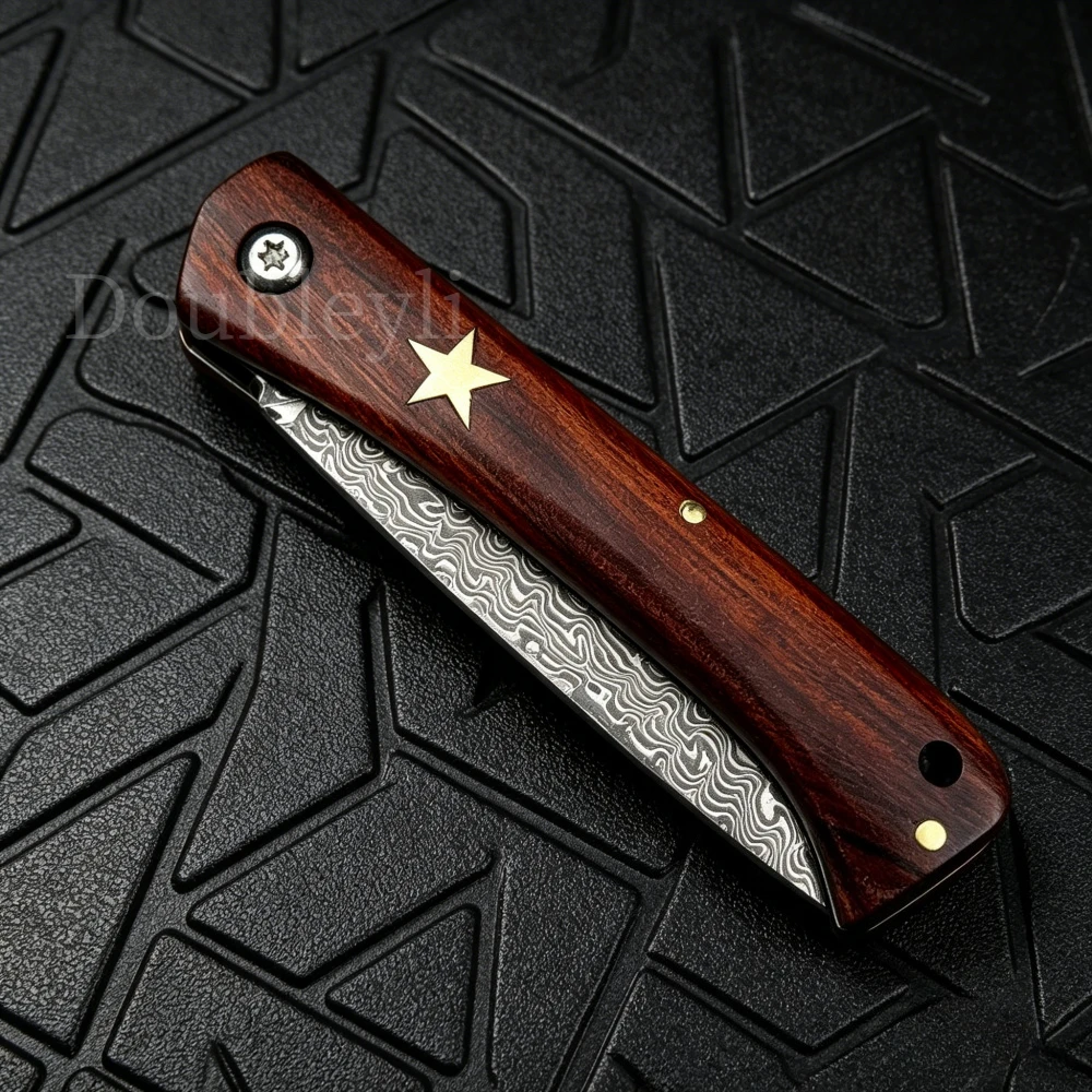Woodworking Gift Ideas - Faca Dobrável Multiuso de Aço Damasco