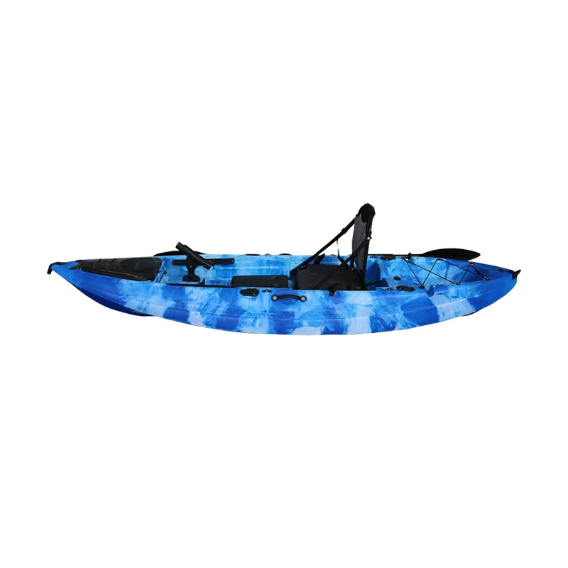 Single-Seater Fishing Pedal Kayak LLDPE Plastic Sea Kayak with Foot Pedal Drive One Person Kayak