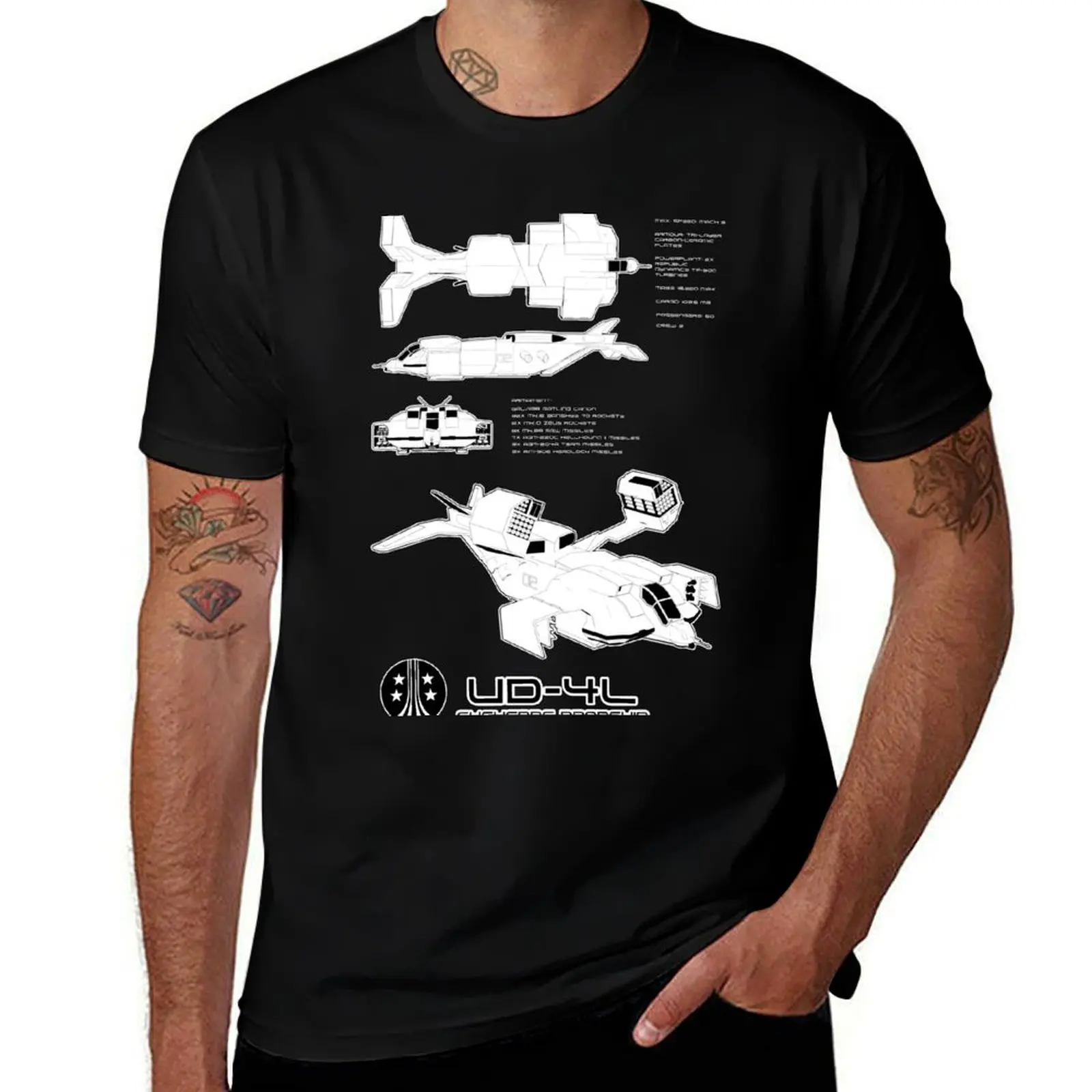 

UD-4L Dropship T-Shirt black cotton t-shirt plain for man package anime t shirts oversize T-Shirt