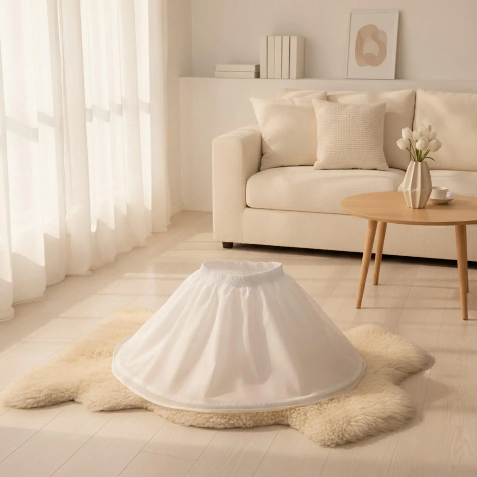 Girls Tutu Petticoat for Princess Dress Crinoline Underskirt for Party Gown Fluffy Slip for Child Costume