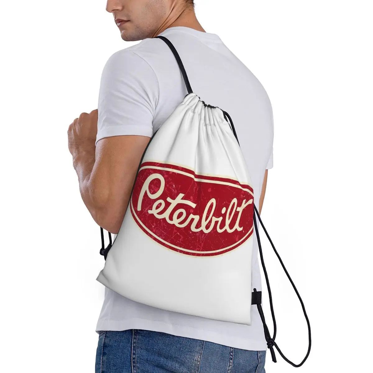 

Рюкзаки с логотипом Peterbilt Truck Racing, модные сумки на шнурке, спортивные сумки, сумки для книг, сумки для путешествий, студенческие сумки