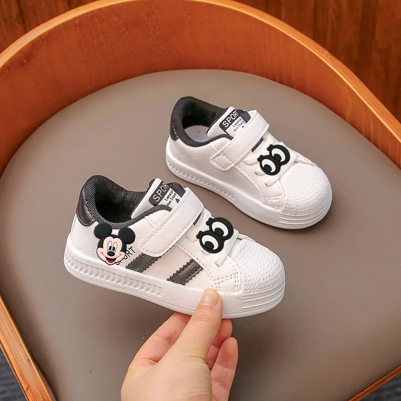 

Mickey Mouse Minnie Boy Baby Toddler Shoes Spring fall New Casual Shoes Soft Sole Girls Sneakers Shell Head Boys Board Shoes