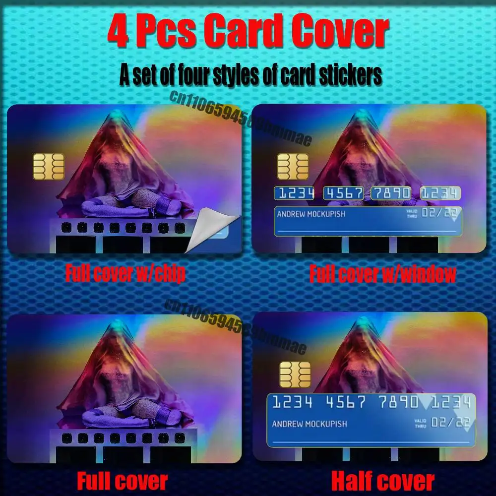 For Madonna Confessions II 2 Credit Bank Sticker ID Access Card Cover Skin Rainbow Color Laser Stickers Film