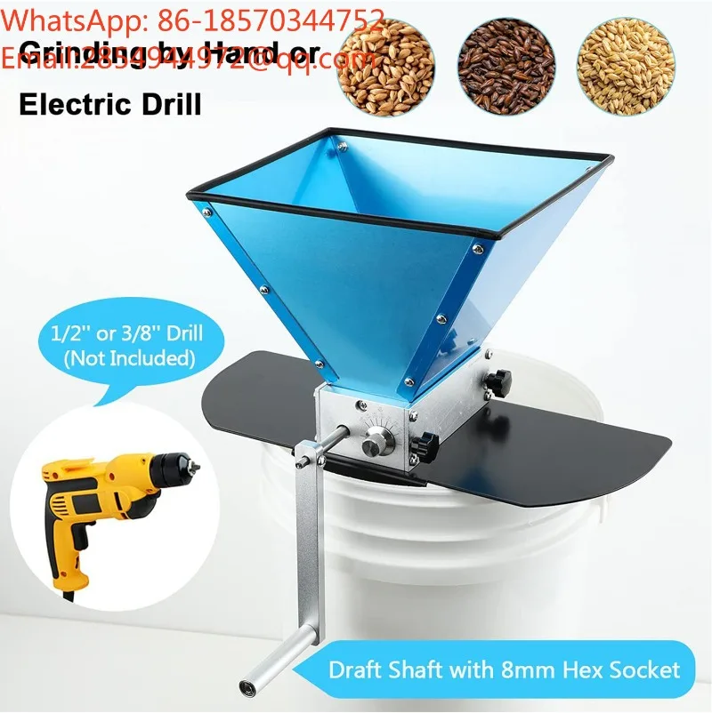 Food Grade Stainless Steel 2-axis Roller Press, Malt Grinder, Special for Brewing Barley, Wear-resistant and Durable