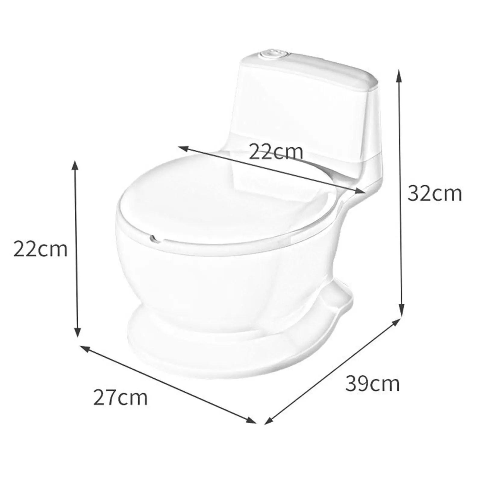 Potty de treinamento para banheiro (escova incluída) Assento sanitário para bebês e crianças