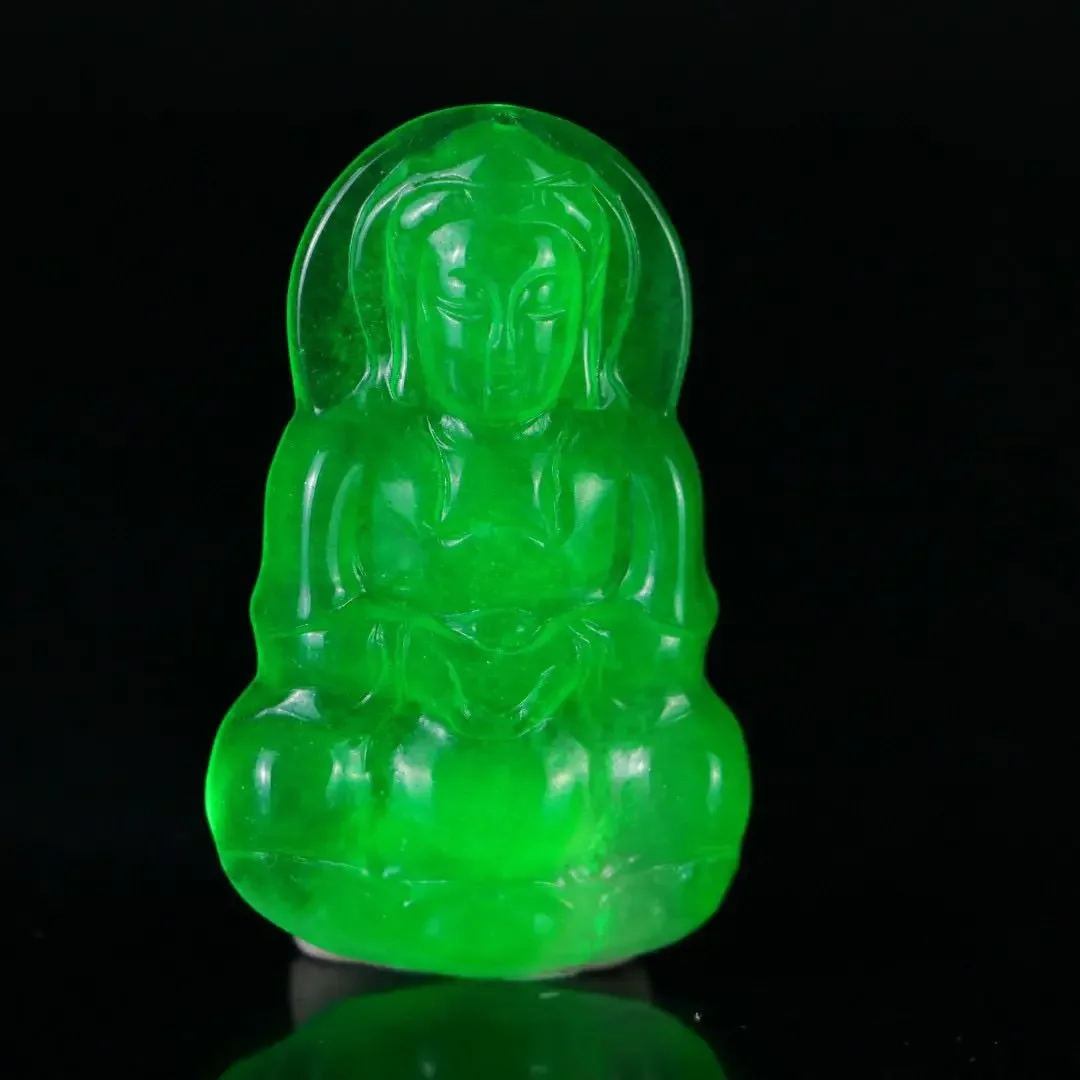 

Jade Perfect High Ice Seiko с гравировкой бренда Guanyin, изысканные ювелирные изделия, бесплатная цепочка, бесплатная коробка
