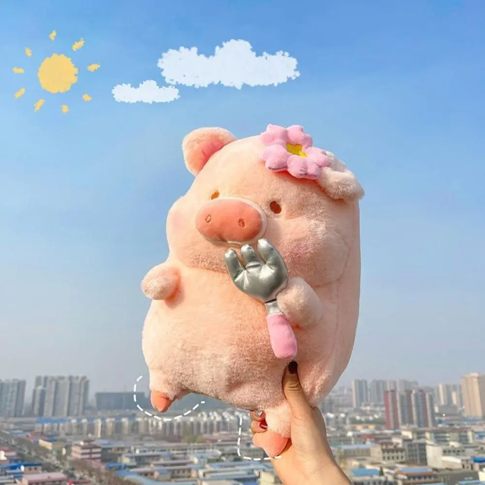 

Kawaii Plushies Dolls Lulu Pig Plush Toy Fluffy PP Cotton Bow Pig Plush Toys Soft Sakura Piggy Stuffed Animals Home Decor Gifts