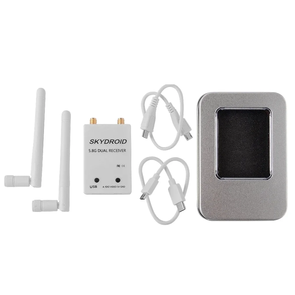 Skydroid 5.8ghz 150ch Fpv استقبال Uvc 5.8g المزدوج استقبال هوائي مزدوج Otg الهاتف الذكي للهاتف أندرويد Rc أجزاء الطائرة بدون طيار