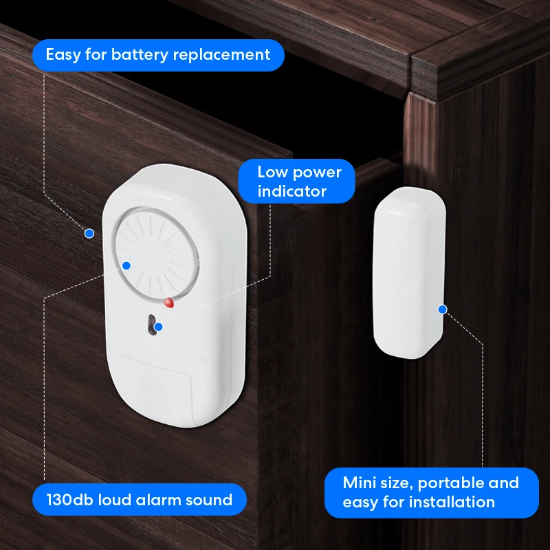 

1Pcs/2Pcs/4Pcs Security Home Window and Door Burglar Alarm System Magnetic sensors for home security systems, door and window a