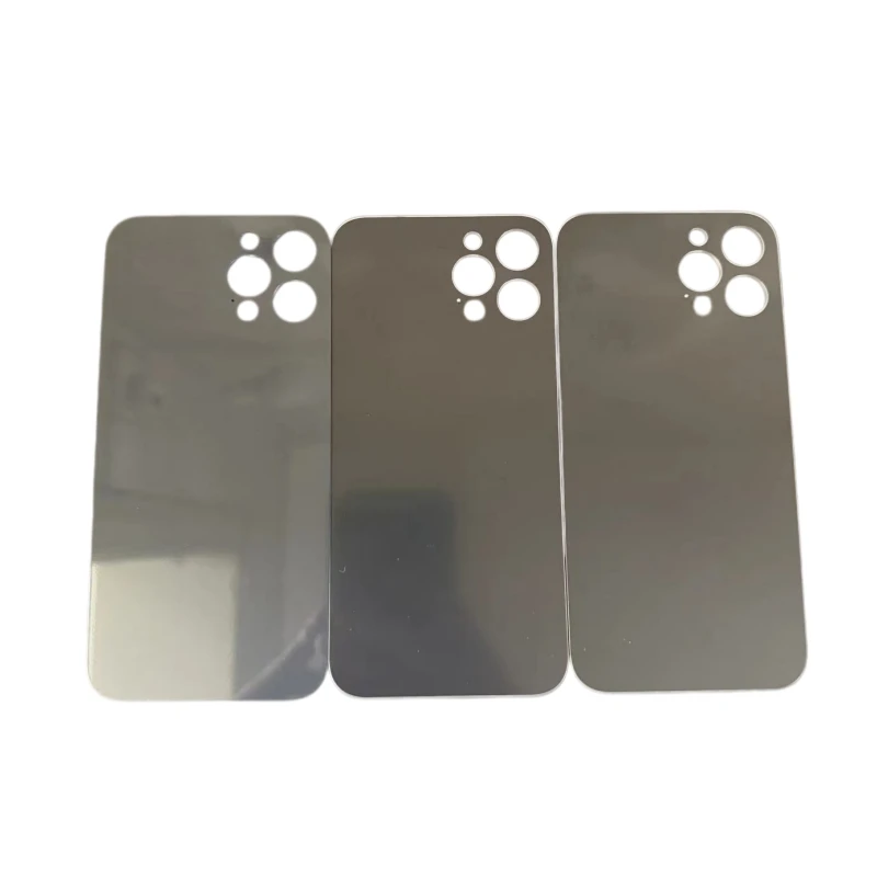 apply to for iPhone 11 12 13 14 Pro Max MINI back cover replacement repair rear glass 1PCS solid color big hole rear glass view 3