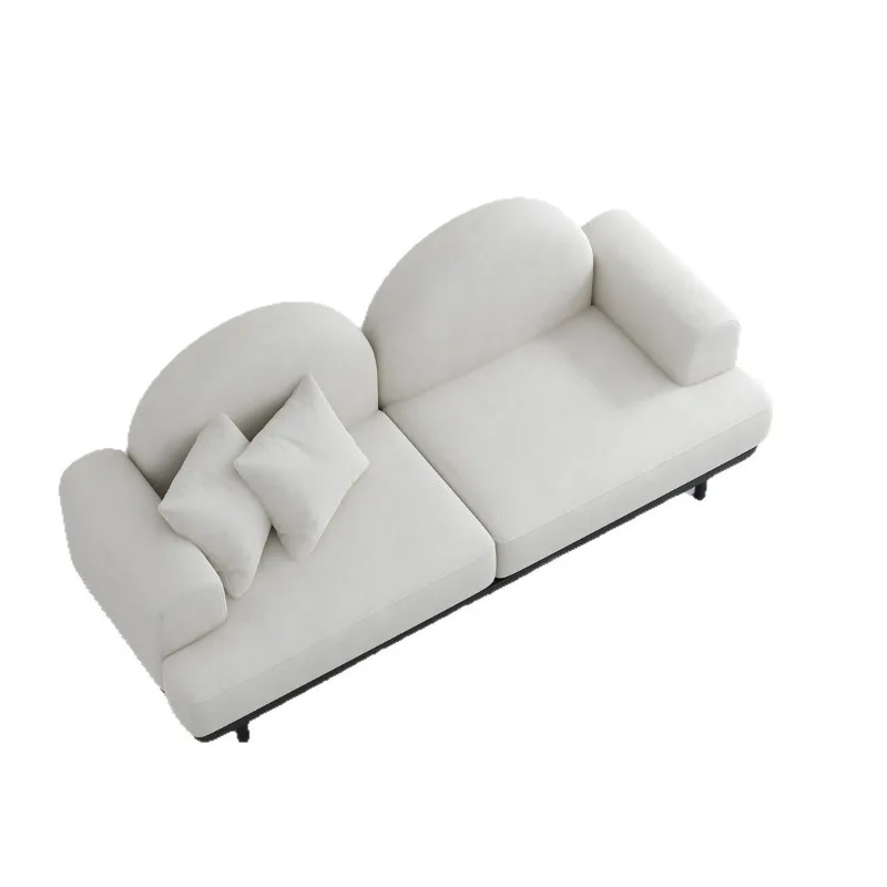Simple black and white straight-row sofa, living room leisure bedroom homestay double clothing store