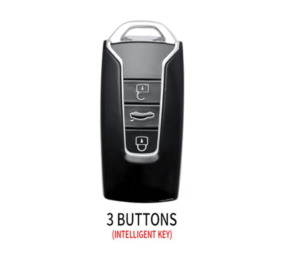 key case holder shell cover for VW Volkswagen Touareg 2018 2019 2020 2021 cover 3 button remote keyless sleeve jacket Keychain