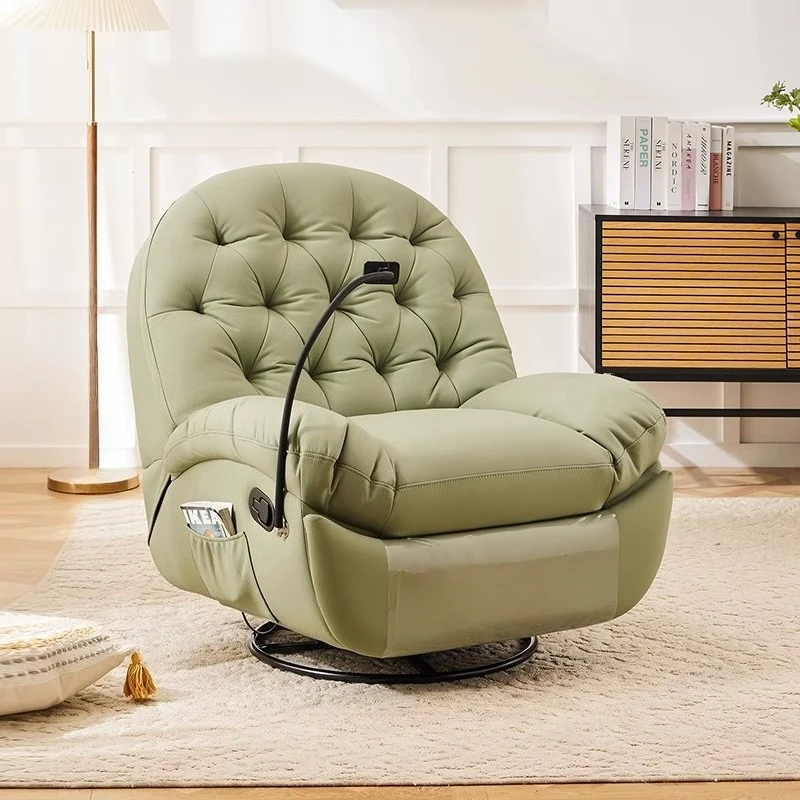 

Multifunctional eggshell sofa chair Living room single Sofas Leisure lazy recliner With phone holder couch Convertible sofa