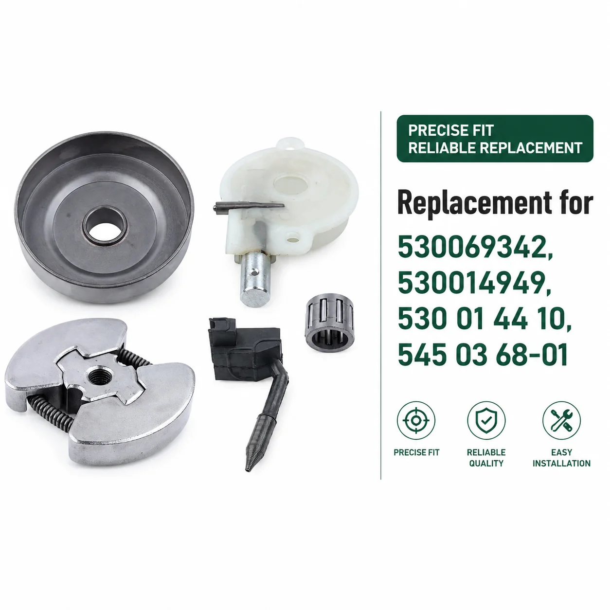 Clutch Drum Oil Pump Oiler Needle Bearing Kit For Husqvarna 141 142 Chainsaw Accessories Parts Replaces OEM 530014949 545036801